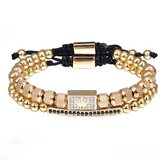 2er-Set Charm-Kronenarmband für Herren – Stilvolles Schmuck-Zubehör mit Premium-Design