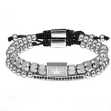 2er-Set Charm-Kronenarmband für Herren – Stilvolles Schmuck-Zubehör mit Premium-Design