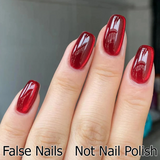 Funkelnde rote Katzenaugen-Nägel – Modische, abnehmbare Kunstnägel für einen atemberaubenden Look