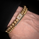 2er-Set Charm-Kronenarmband für Herren – Stilvolles Schmuck-Zubehör mit Premium-Design