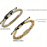 2er-Set Charm-Kronenarmband für Herren – Stilvolles Schmuck-Zubehör mit Premium-Design