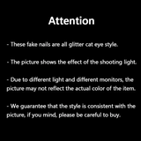 Funkelnde rote Katzenaugen-Nägel – Modische, abnehmbare Kunstnägel für einen atemberaubenden Look