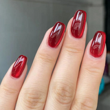 Funkelnde rote Katzenaugen-Nägel – Modische, abnehmbare Kunstnägel für einen atemberaubenden Look