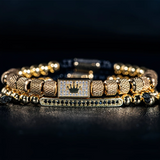 2er-Set Charm-Kronenarmband für Herren – Stilvolles Schmuck-Zubehör mit Premium-Design