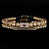 2er-Set Charm-Kronenarmband für Herren – Stilvolles Schmuck-Zubehör mit Premium-Design